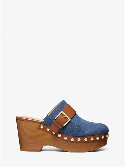 michael kors rye|Rye Denim Platform Clog .